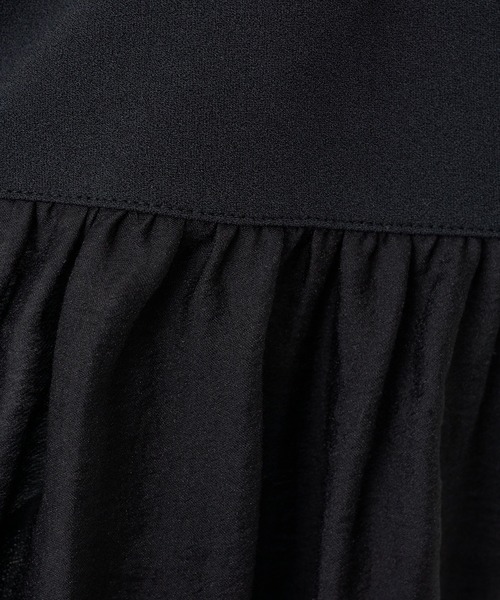 ビアズリー NEW シアーコンビカットソー フレア プルオーバー 黒 BEARDSLEY（ビアズリー）の「シアーコンビカットソー（Tシャツ