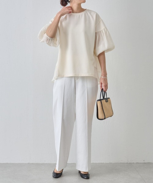 ビアズリー NEW シアーコンビカットソー フレア プルオーバー 黒 ビアズリー NEW シアーコンビカットソー フレア プルオーバー 黒 楽天