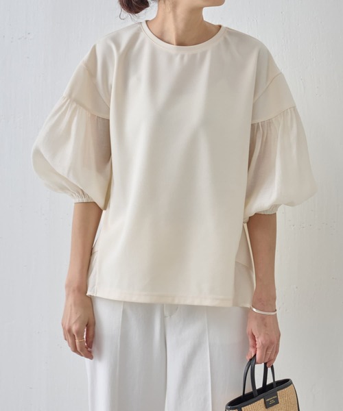 ビアズリー NEW シアーコンビカットソー フレア プルオーバー 黒 フレアプルオーバー | BEARDSLEY(ビアズリー)レディース | PAL CLOSET