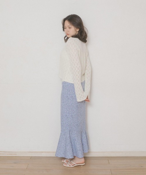 TINA:JOJUN(ティーナジョジュン)の「小花柄 マーメイドスカート TINA:JOJUN(スカート・レディース・パープル/ピンク・S/M)」の12枚目の写真