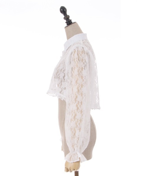 axes femme POETIQUE（アクシーズファムポエティック）の「チャイナボタンレースブラウス（シャツ/ブラウス・レディース・キナリ/ブラック/ピンク・MEDIUM）」の18枚目の写真
