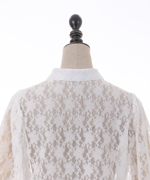 axes femme POETIQUE（アクシーズファムポエティック）の「チャイナボタンレースブラウス（シャツ/ブラウス・レディース・キナリ/ブラック/ピンク・MEDIUM）」の15枚目の写真