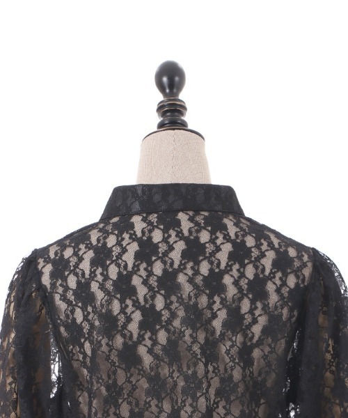 axes femme POETIQUE（アクシーズファムポエティック）の「チャイナボタンレースブラウス（シャツ/ブラウス・レディース・キナリ/ブラック/ピンク・MEDIUM）」の20枚目の写真