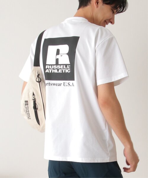 Russell Athletic（ラッセルアスレティック）の「【吸水速乾】RUSSELL ATHLETIC ラッセルアスレチック ドライパワープリントT（Tシャツ/カットソー・メンズ・ホワイト/オリーブ/ブルー・S/M/L/XL）」の2枚目の写真