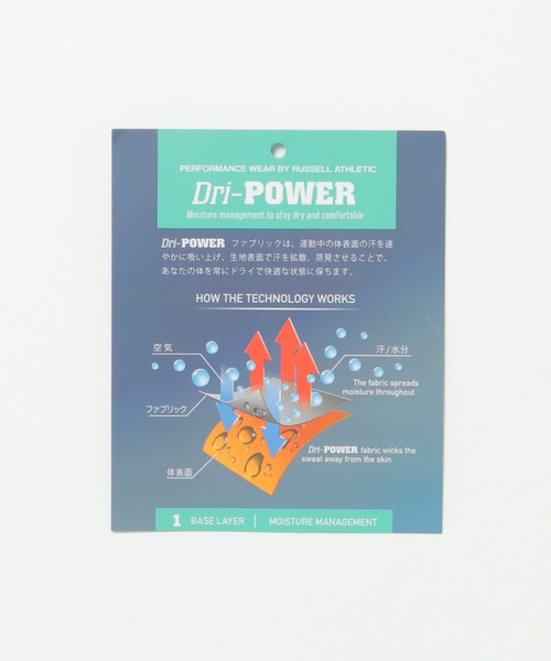 Russell Athletic（ラッセルアスレティック）の「【吸水速乾】RUSSELL ATHLETIC ラッセルアスレチック ドライパワープリントT（Tシャツ/カットソー・メンズ・ホワイト/オリーブ/ブルー・S/M/L/XL）」の6枚目の写真