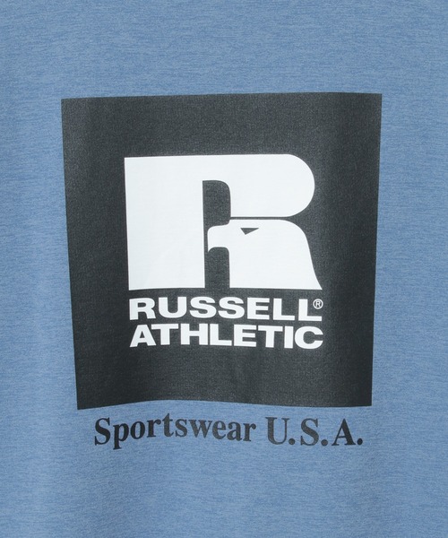 Russell Athletic（ラッセルアスレティック）の「【吸水速乾】RUSSELL ATHLETIC ラッセルアスレチック ドライパワープリントT（Tシャツ/カットソー・メンズ・ホワイト/オリーブ/ブルー・S/M/L/XL）」の9枚目の写真