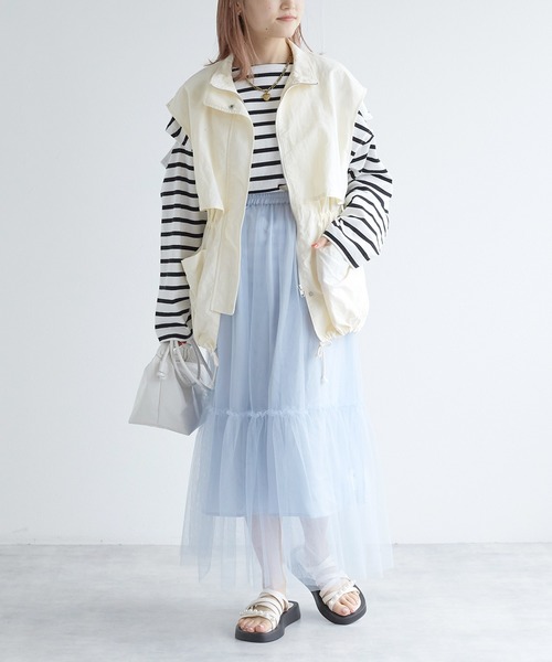 w closet(ダブルクローゼット)の「ボーダーショルダースリットロンT(Tシャツ/カットソー・レディース・ホワイト×ブラック/ピンク系その他/ホワイト×イエロー/グリーン系その他・FREE)」の13枚目の写真