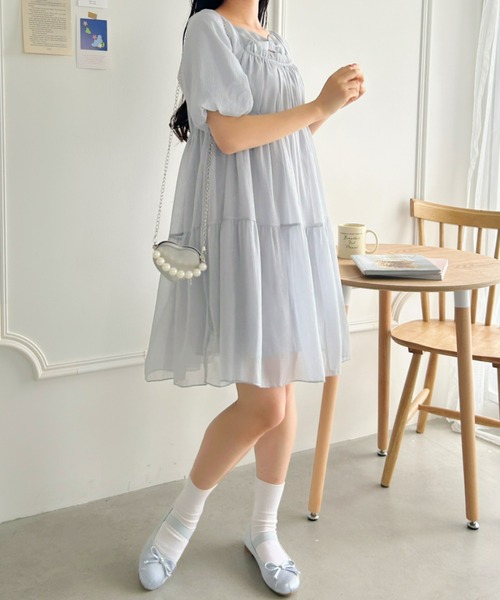 pium フロントリボンティアードミニワンピース（ONEPIECE – Page