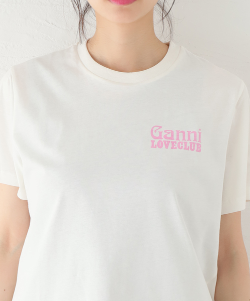 GANNI ガニー　ロゴ入りオーバーサイズTシャツ　カットソー　トップス　ピンク 楽天市場】GANNI ガニー 半袖 Tシャツ Basic Jersey Relaxed T