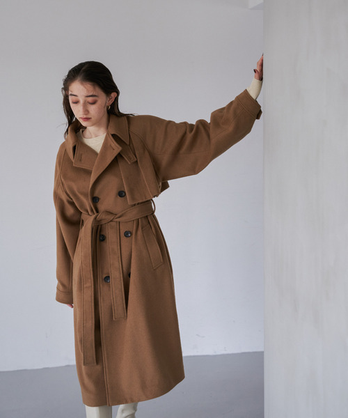 新品　EMMA LIMBER　フレアフラップトレンチコート 新品 EMMA LIMBER フレアフラップトレンチコート - メルカリ