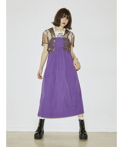 jouetie（ジュエティ）の「カラーシアークロップドブラウス（シャツ/ブラウス・レディース・ブラウン/ピンク/グリーン・MEDIUM）」の6枚目の写真