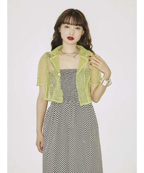 jouetie（ジュエティ）の「カラーシアークロップドブラウス（シャツ/ブラウス・レディース・ブラウン/ピンク/グリーン・MEDIUM）」の17枚目の写真