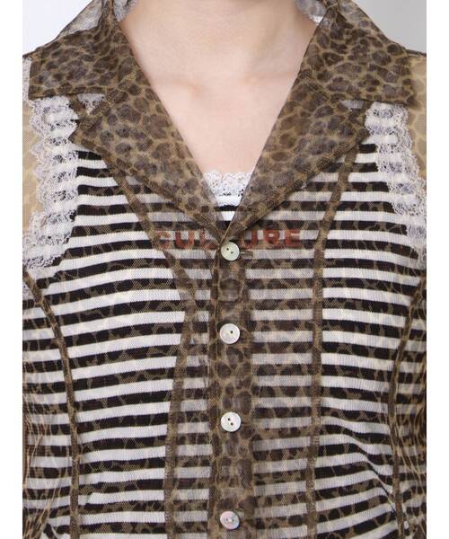 jouetie（ジュエティ）の「カラーシアークロップドブラウス（シャツ/ブラウス・レディース・ブラウン/ピンク/グリーン・MEDIUM）」の20枚目の写真