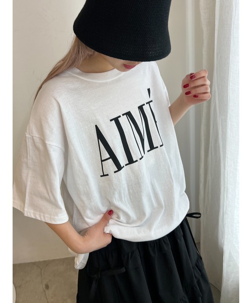 WC(ダブル シー)の「AIMEビッグTシャツ(Tシャツ/カットソー・レディース・ブラック/ホワイト・FREE)」の9枚目の写真