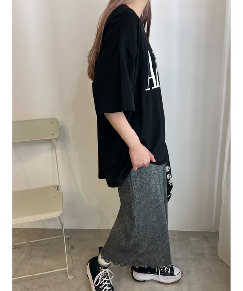 WC(ダブル シー)の「AIMEビッグTシャツ(Tシャツ/カットソー・レディース・ブラック/ホワイト・FREE)」の7枚目の写真