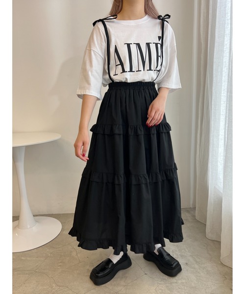 WC(ダブル シー)の「AIMEビッグTシャツ(Tシャツ/カットソー・レディース・ブラック/ホワイト・FREE)」の19枚目の写真