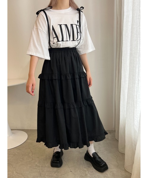 WC(ダブル シー)の「AIMEビッグTシャツ(Tシャツ/カットソー・レディース・ブラック/ホワイト・FREE)」の11枚目の写真