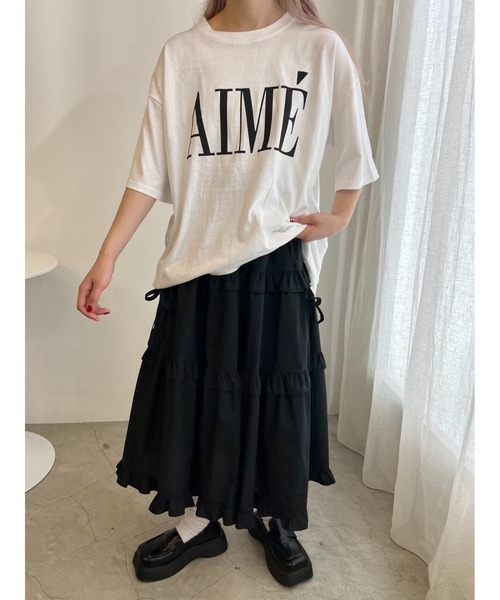 WC(ダブル シー)の「AIMEビッグTシャツ(Tシャツ/カットソー・レディース・ブラック/ホワイト・FREE)」の20枚目の写真