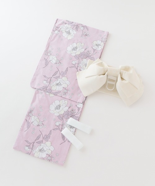 Honeys（ハニーズ）の「浴衣（浴衣・レディース・ネイビー/ベージュ/ピンク/グリーン/グレー・F）」の9枚目の写真