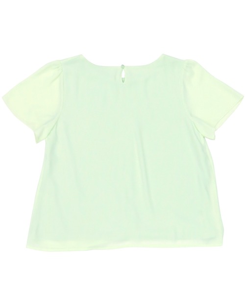 TOKYO SHIRTS（トウキョウシャツ）の「ビジュー付きシフォン半袖ブラウス（シャツ/ブラウス・レディース・ブラック/オフホワイト/ライム・M/L）」の12枚目の写真