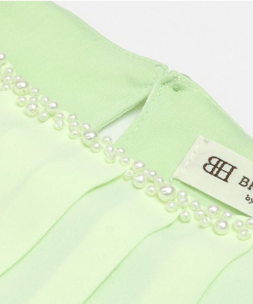 TOKYO SHIRTS（トウキョウシャツ）の「ビジュー付きシフォン半袖ブラウス（シャツ/ブラウス・レディース・ブラック/オフホワイト/ライム・M/L）」の14枚目の写真