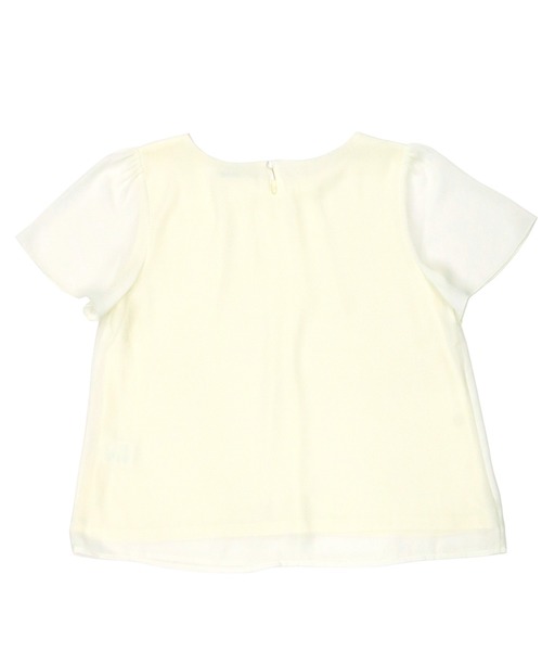 TOKYO SHIRTS（トウキョウシャツ）の「ビジュー付きシフォン半袖ブラウス（シャツ/ブラウス・レディース・ブラック/オフホワイト/ライム・M/L）」の9枚目の写真