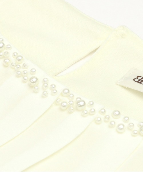 TOKYO SHIRTS（トウキョウシャツ）の「ビジュー付きシフォン半袖ブラウス（シャツ/ブラウス・レディース・ブラック/オフホワイト/ライム・M/L）」の11枚目の写真