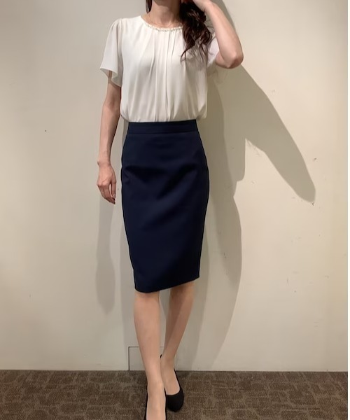 TOKYO SHIRTS（トウキョウシャツ）の「ビジュー付きシフォン半袖ブラウス（シャツ/ブラウス・レディース・ブラック/オフホワイト/ライム・M/L）」の20枚目の写真