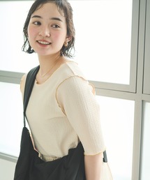 Crisp | バイカラーメロウジャカードT-shirts(Tシャツ/カットソー)