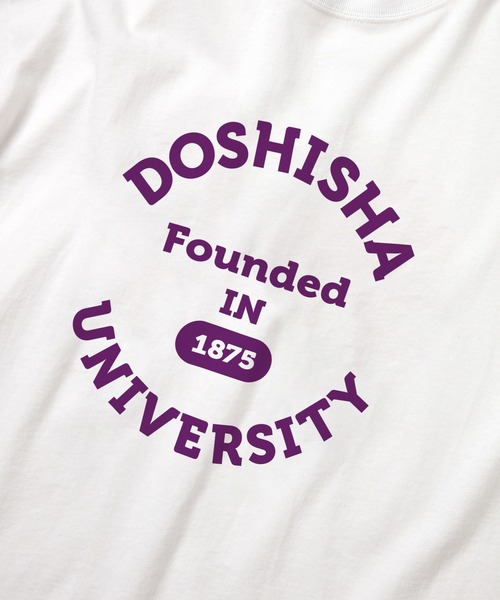 Russell Athletic(ラッセルアスレティック)の「【DOSHISHA UNIVERSITY】カレッジロゴTシャツA(Tシャツ/カットソー・メンズ・ホワイト/パープル・XL/S/M/L)」の3枚目の写真