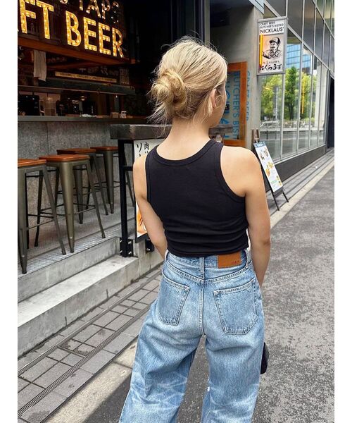 EVRIS（エヴリス）の「パッドインアメスリトップス（タンクトップ・レディース・ホワイト/ブラック/グレー・FREE）」の4枚目の写真