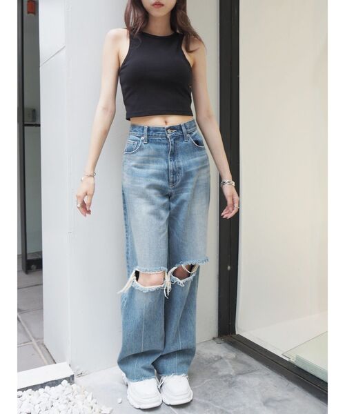 EVRIS（エヴリス）の「パッドインアメスリトップス（タンクトップ・レディース・ホワイト/ブラック/グレー・FREE）」の17枚目の写真