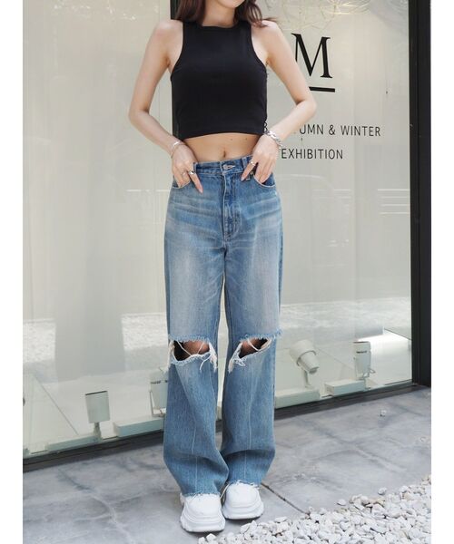 EVRIS（エヴリス）の「パッドインアメスリトップス（タンクトップ・レディース・ホワイト/ブラック/グレー・FREE）」の18枚目の写真