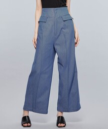 rito structure | 【rito structure/リトストラクチャー】リサイクルコットンデニムハイウエストパンツ(その他パンツ)