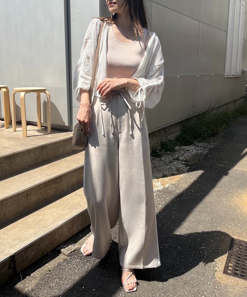 one after another NICE CLAUP（ワンアフターアナザーナイスクラップ）の「【新色追加】niceロゴタンクトップ（タンクトップ・レディース・ホワイト/ベージュ/ホワイト×ブラック/ピンク・FREE）」の20枚目の写真