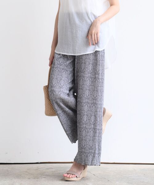 rps（アールピーエス）の「柄アソートプリーツパンツ（その他パンツ・レディース・アイボリー/ブラック系その他2/ブラック/チャコールグレー/ブラック系その他3/グリーン/ベージュ/ネイビー/ブルー・フリー）」の6枚目の写真