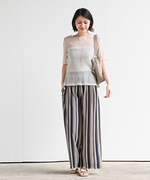 rps（アールピーエス）の「柄アソートプリーツパンツ（その他パンツ・レディース・アイボリー/ブラック系その他2/ブラック/チャコールグレー/ブラック系その他3/グリーン/ベージュ/ネイビー/ブルー・フリー）」の12枚目の写真