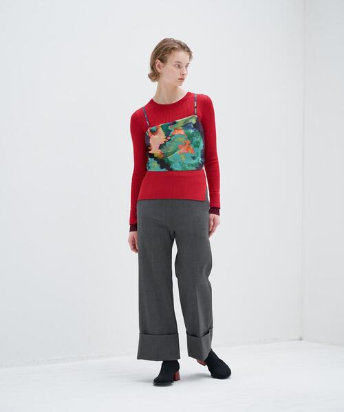 LANVIN en Bleu（ランバンオンブルー）の「アートプリントキャミソールトップス（キャミソール・レディース・ブルー/パープル系その他・38）」の4枚目の写真