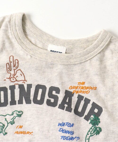 BREEZE（ブリーズ）の「プクプク恐竜タンクトップ（タンクトップ・キッズ・チャコール/アイボリー・80/90/100/110/120/130/140）」の7枚目の写真