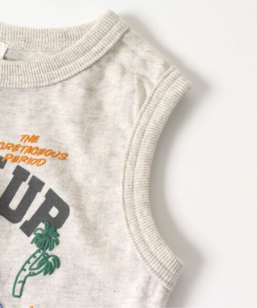 BREEZE（ブリーズ）の「プクプク恐竜タンクトップ（タンクトップ・キッズ・チャコール/アイボリー・80/90/100/110/120/130/140）」の5枚目の写真