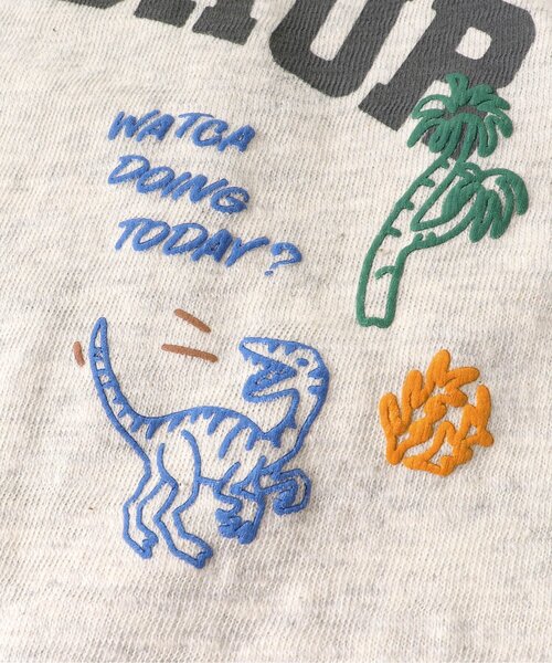 BREEZE（ブリーズ）の「プクプク恐竜タンクトップ（タンクトップ・キッズ・チャコール/アイボリー・80/90/100/110/120/130/140）」の3枚目の写真