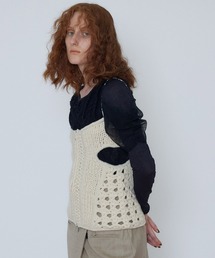 ニット セーター WOOL KNIT BUSTIER | ウールニットビスチェ レディース MAISON SPECIAL（メゾンスペシャル）の「Hand Knit Bustier