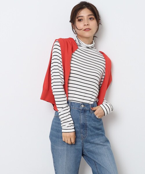 DRESKIP(ドレスキップ)の「◆大人なシアー感 レイヤードにぴったりのインナータートル【SHOO WARM/吸湿発熱】(Tシャツ/カットソー・レディース・オフホワイト/ホワイト系5/ブラック/スモーキーグリーン系/ライトオレンジ系/サックスブルー/ライトグレー・02/03/04)」の10枚目の写真