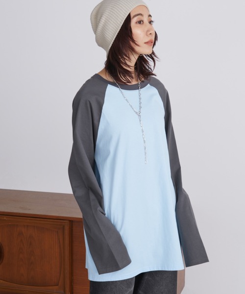 ラグランスリーブBIGロンT（Tシャツ/カットソー）｜Auntie Rosa