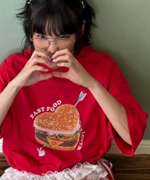 YURT☆Bou Lサイズ セール】オーバーサイズフードTシャツ（Tシャツ/カットソー