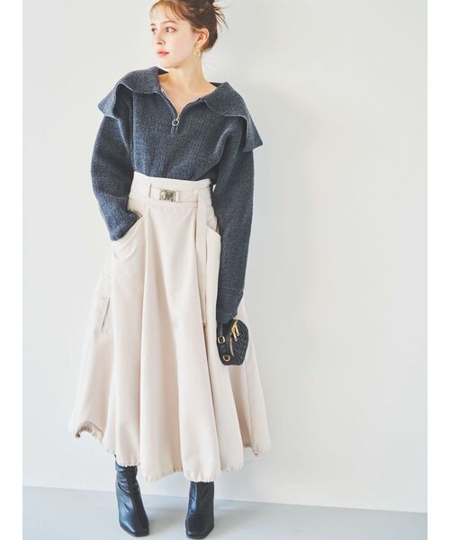 dazzlin(ダズリン)の「カーゴポケットバルーンスカート(スカート・レディース・アイボリー/イエロー/ブラック・SMALL/MEDIUM)」の6枚目の写真