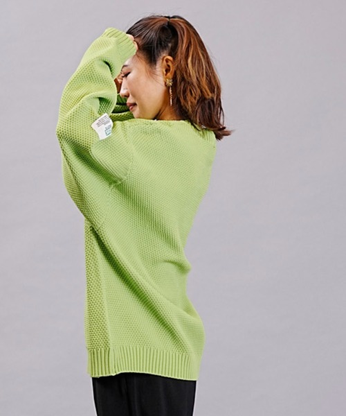DISCUS ATHLETIC（ディスカス　アスレチック）の「DISCUS ATHLETIC/ディスカスアスレチック クルーネックニット スポンディッシュニット バルーンスリーブ 3487-8973（ニット/セーター・レディース・サックスブルー/アイボリー/チャコールグレー/オレンジ/マジェンタ/グリーン・FREE）」の20枚目の写真