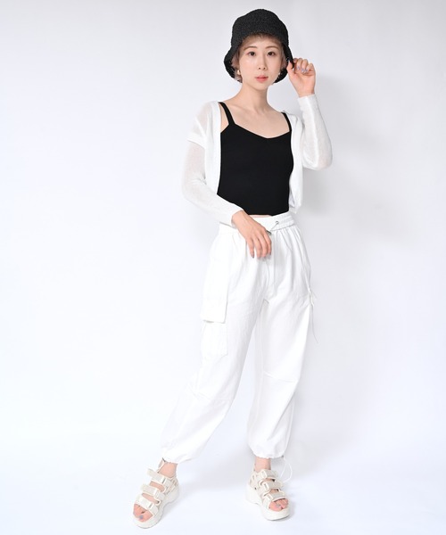 Alite cloth(アリーテクロス)の「アメリカンスタイルワイドカーゴパンツ(カーゴパンツ・レディース・ホワイト/ピンク/ブラック/グレー・M/L/S/XL)」の14枚目の写真