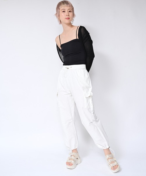 Alite cloth(アリーテクロス)の「アメリカンスタイルワイドカーゴパンツ(カーゴパンツ・レディース・ホワイト/ピンク/ブラック/グレー・M/L/S/XL)」の17枚目の写真