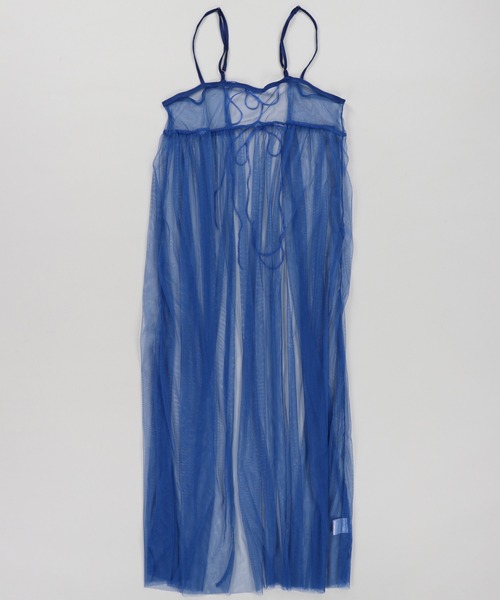 SPINNS（スピンズ）の「【2way!前後で着られる】チュールロングキャミワンピース レイヤード（ワンピース・レディース・アイボリー/ブルー/ブラック/チャコール/ピンク/グレイッシュベージュ/ピンク系その他/ライトブルー/レッド・ONESIZE）」の5枚目の写真